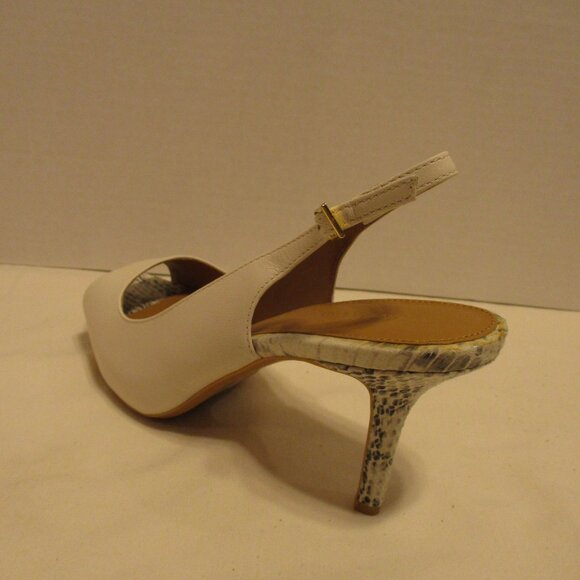 Calvin Klein Ginny Woman Size 7 Gray White Black Business High Heel Shoes - Picture 4 of 13